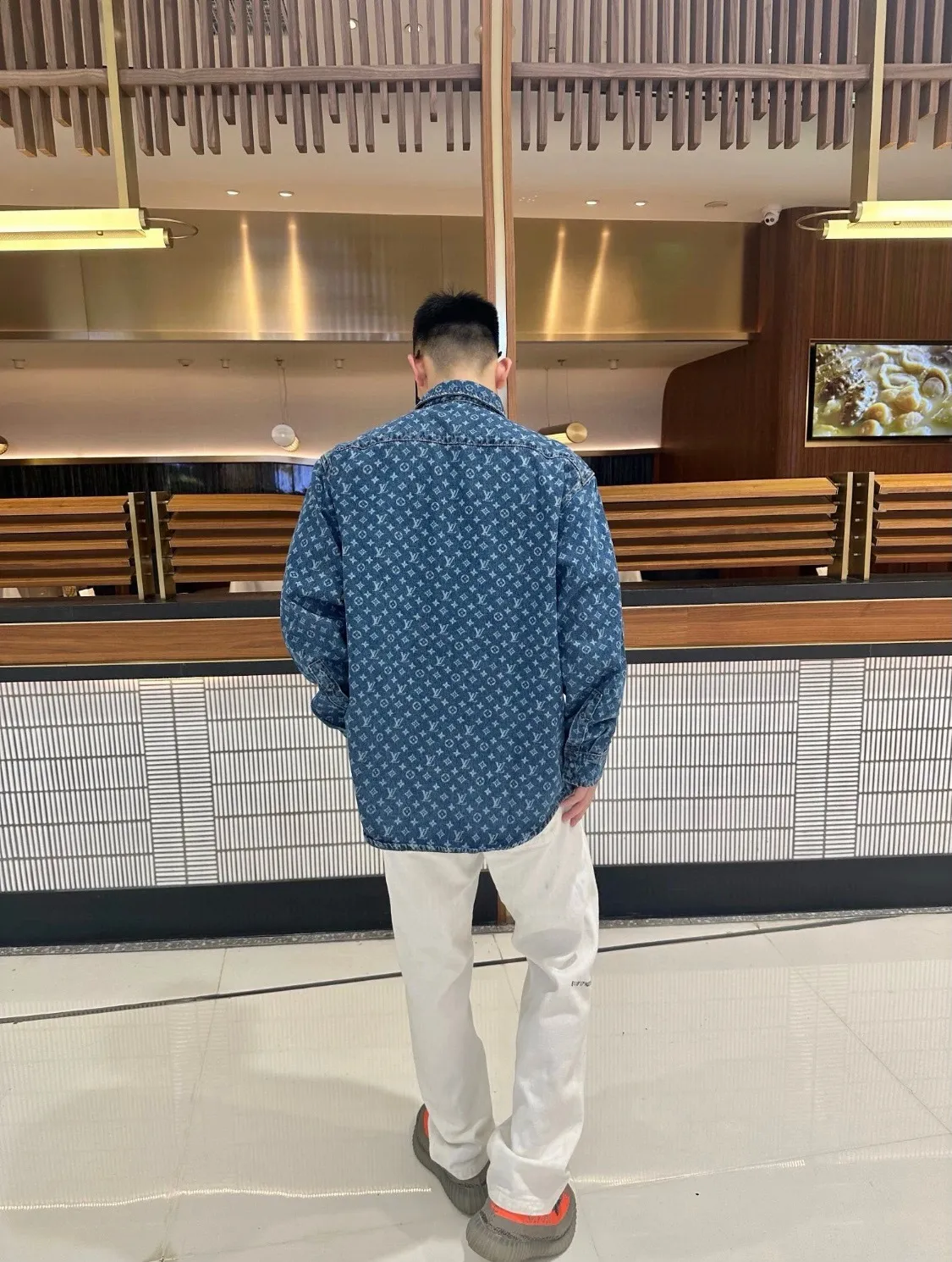 Louis Vuitton/Louis Vuitton 25Fw all-over printed old flower denim shirt jacket